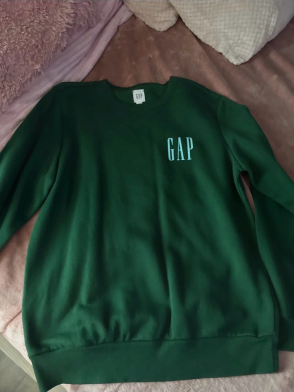 GAP Dark Green Crewneck Sweatshirt with Chest Logo